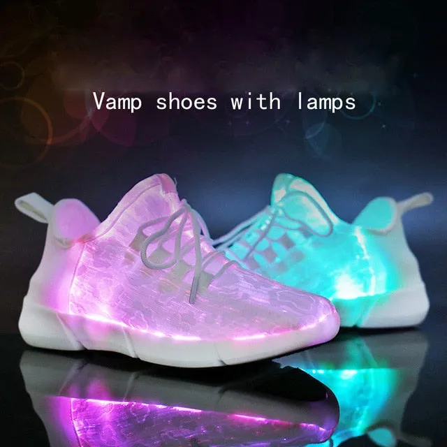 LED Glowing Cool Light Flat Breathable Shoes