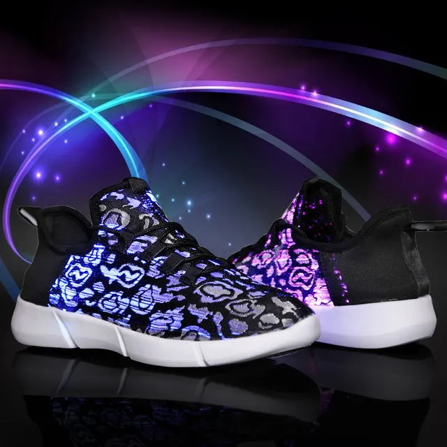 LED Glowing Cool Light Flat Breathable Shoes