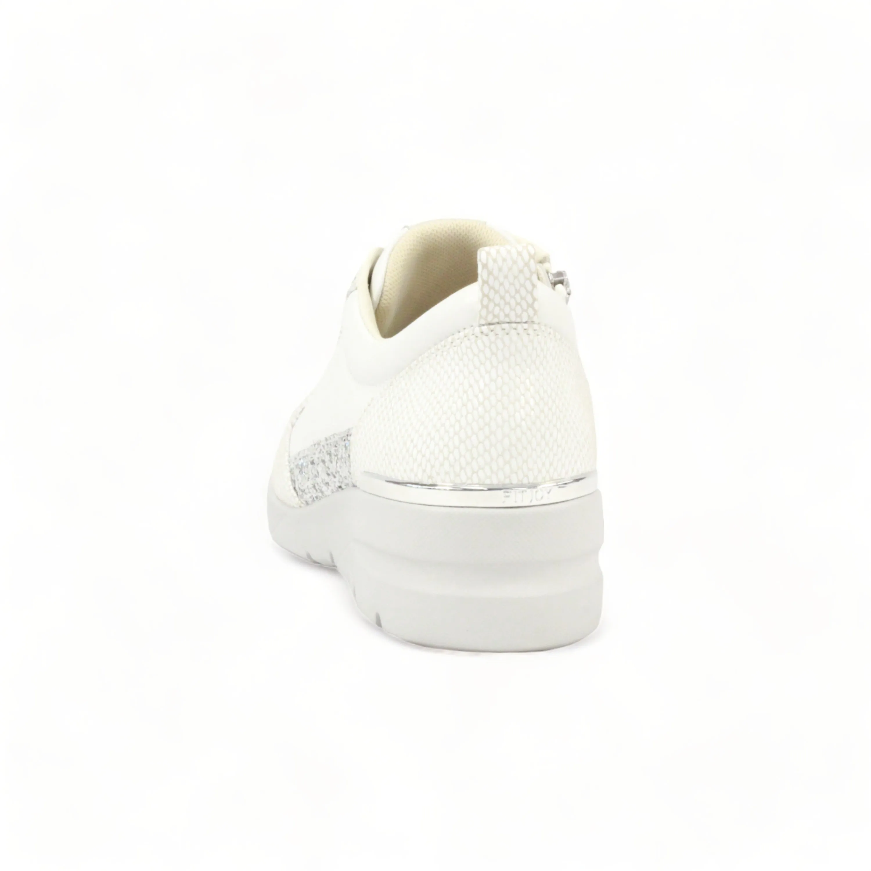 Lightweight Soft Sheepskin sneakers with Swarovski crystal glass eyelet and brightful glitter decoration #FJ103