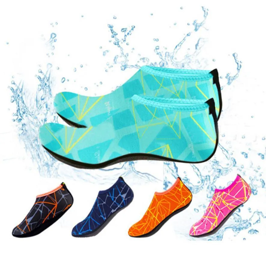 Men Woman Barefoot Skin Sock Striped Shoes Beach Pool Water Socks GYM Aqua Beach Swim Slipper On Surf Aqua Shoes