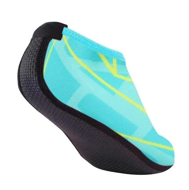 Men Woman Barefoot Skin Sock Striped Shoes Beach Pool Water Socks GYM Aqua Beach Swim Slipper On Surf Aqua Shoes