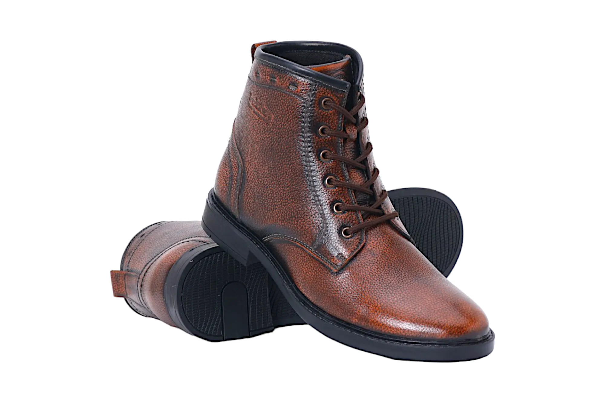 Mens Leather Casual Boot Shoe 38021