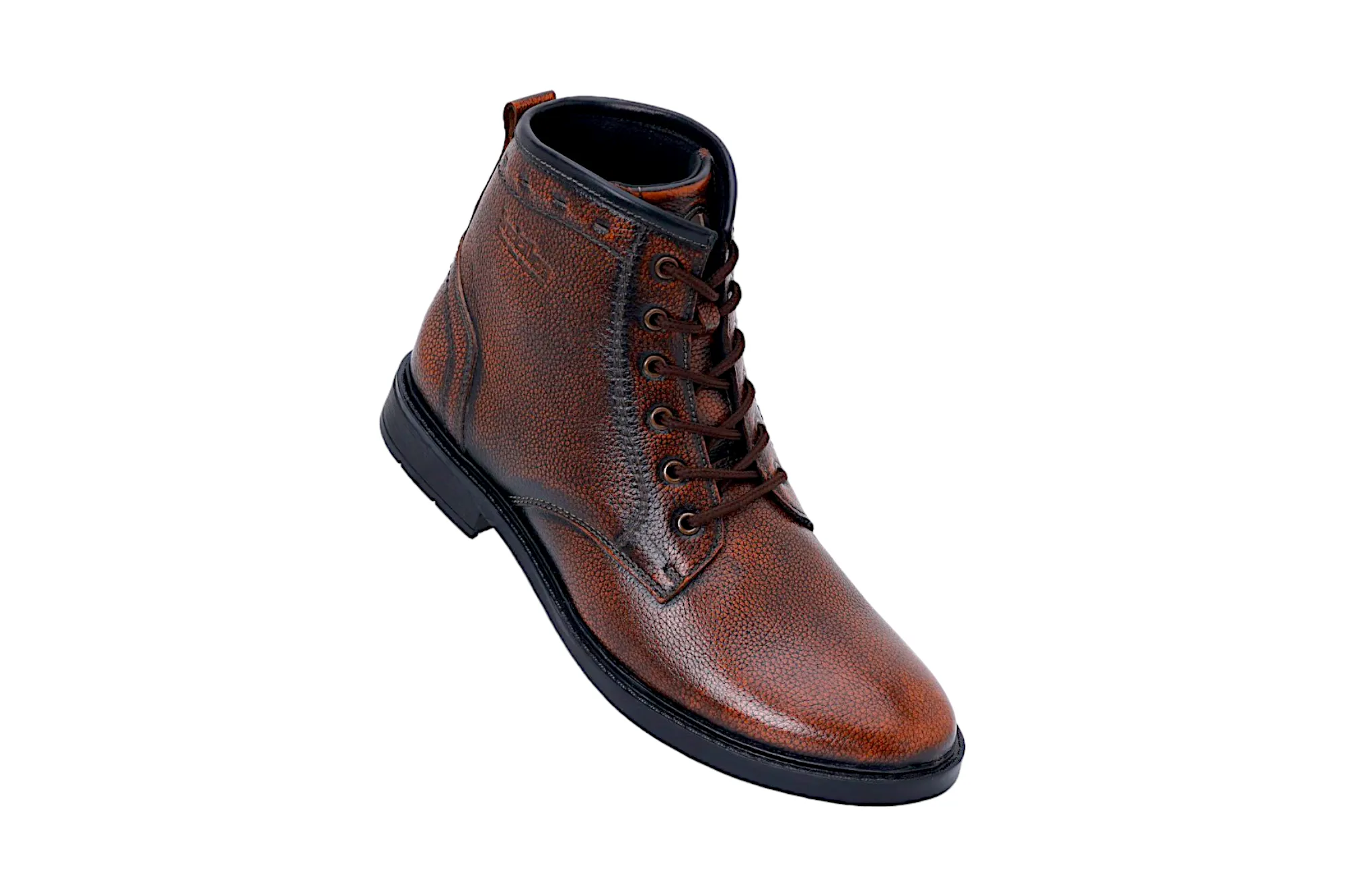 Mens Leather Casual Boot Shoe 38021