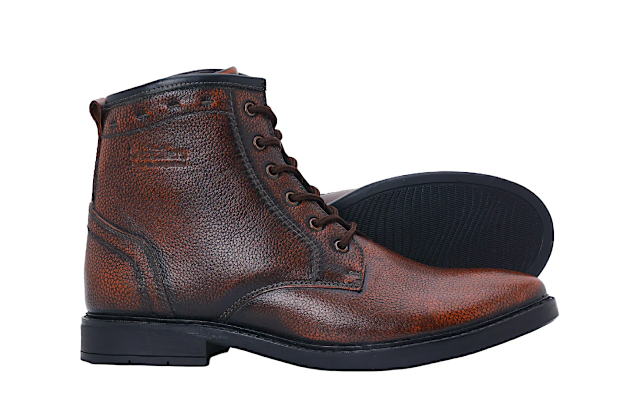 Mens Leather Casual Boot Shoe 38021