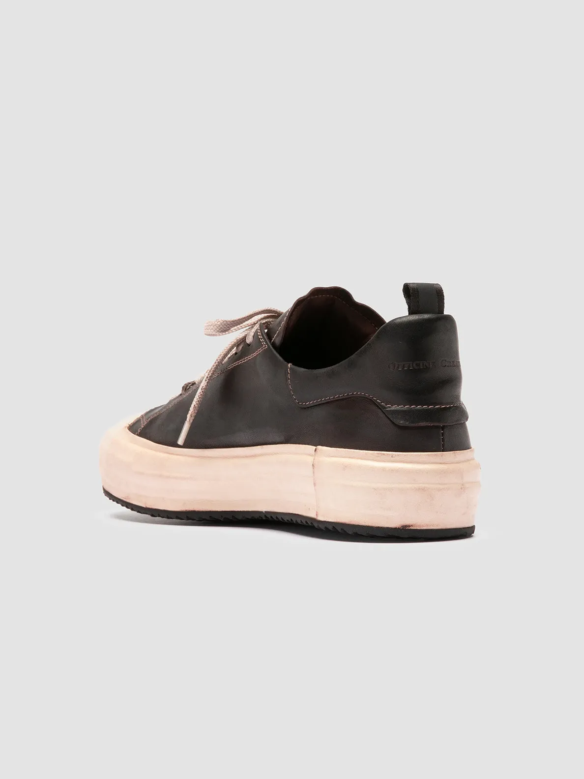 MES DD 001 - Brown Leather Low Top Sneakers