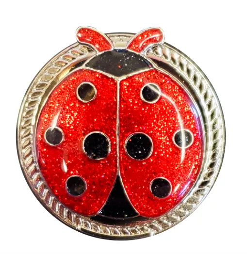 Navika: Glitzy Kicks Candy Shoe Ball Marker  - Ladybug