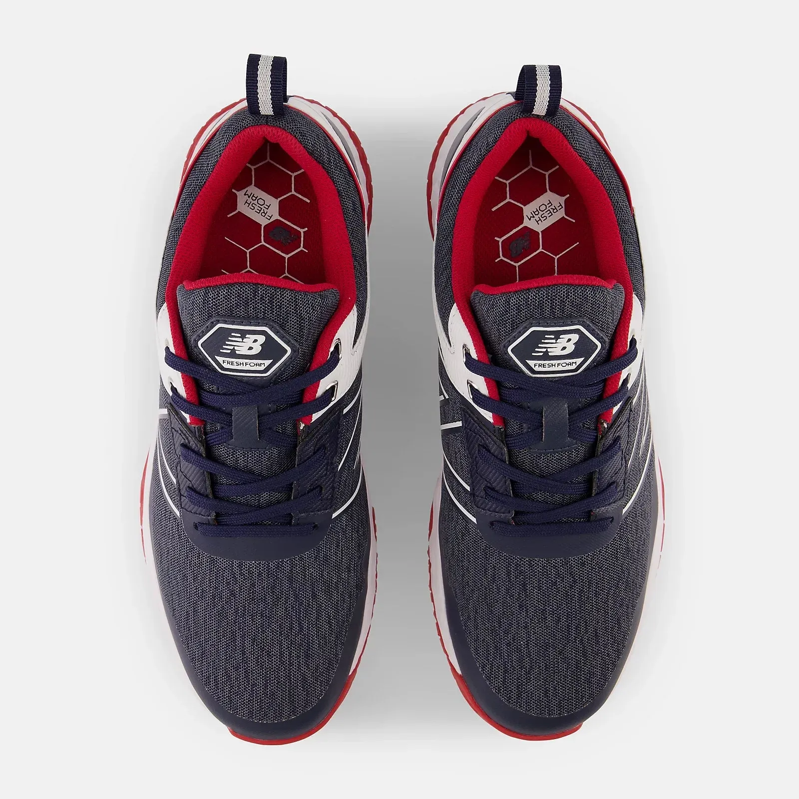 New Balance Mens Fresh Foam Contend Golf Shoe - NAVY RED