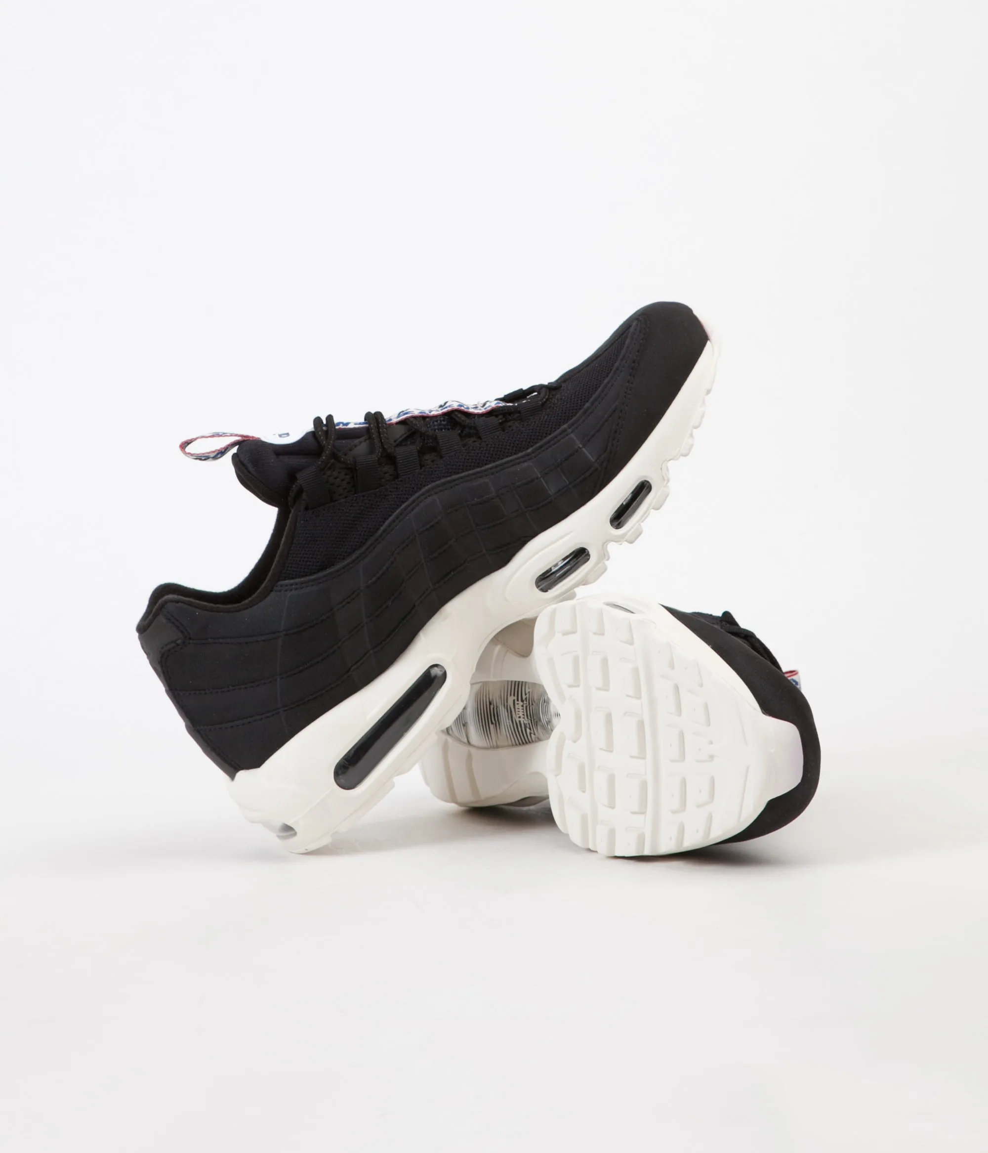 Nike Air Max 95 TT Shoes - Black / Sail - Gym Red