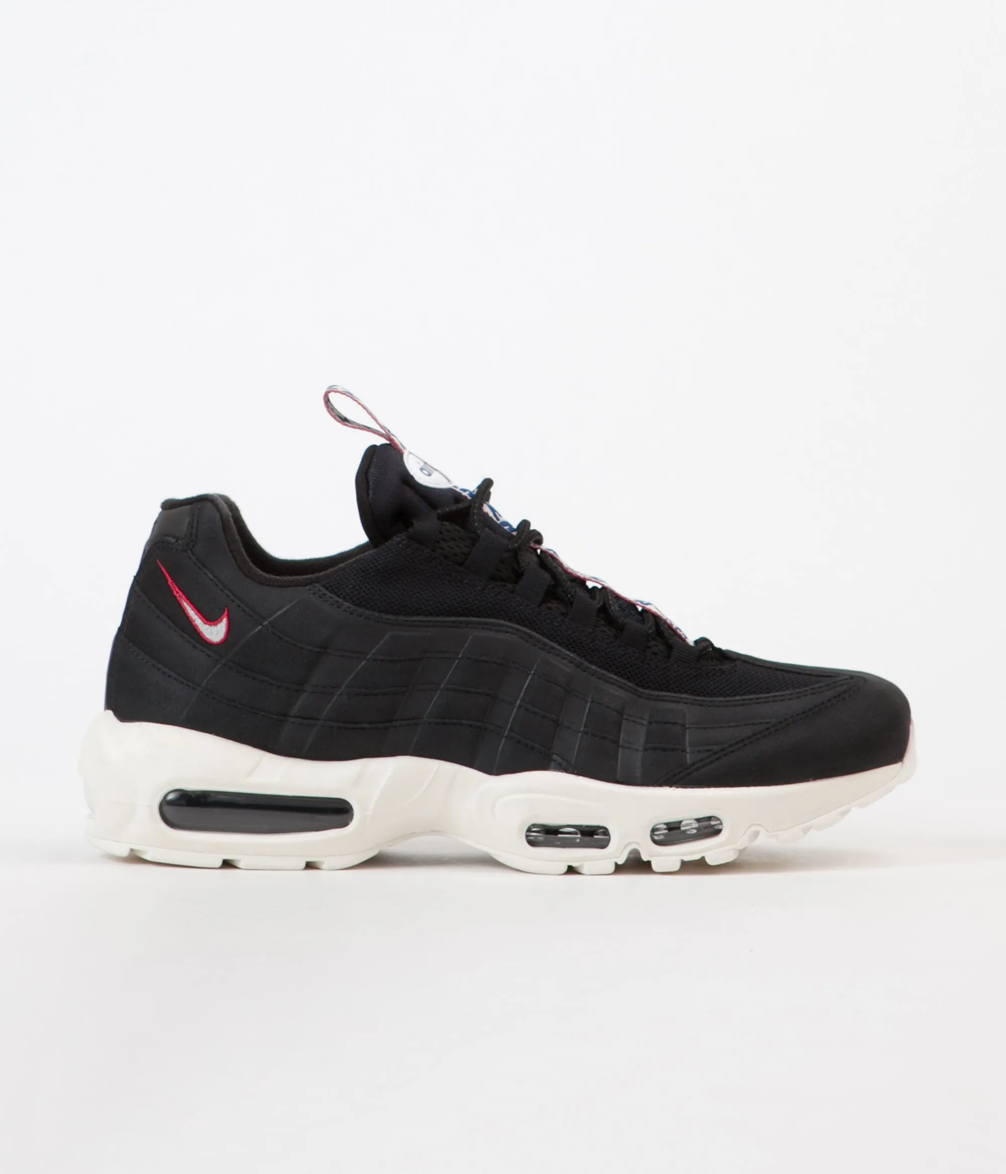 Nike Air Max 95 TT Shoes - Black / Sail - Gym Red