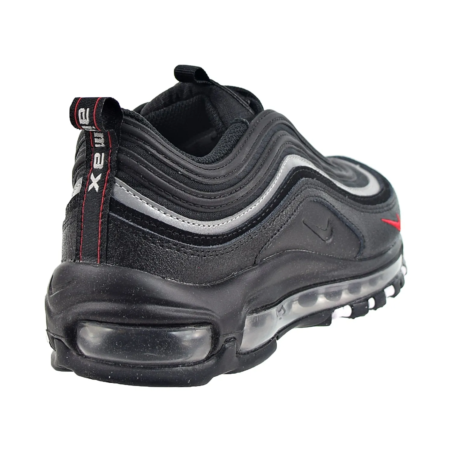 Nike Air Max 97 (GS) Big Kids' Shoes Black/Black-Sport Red-White