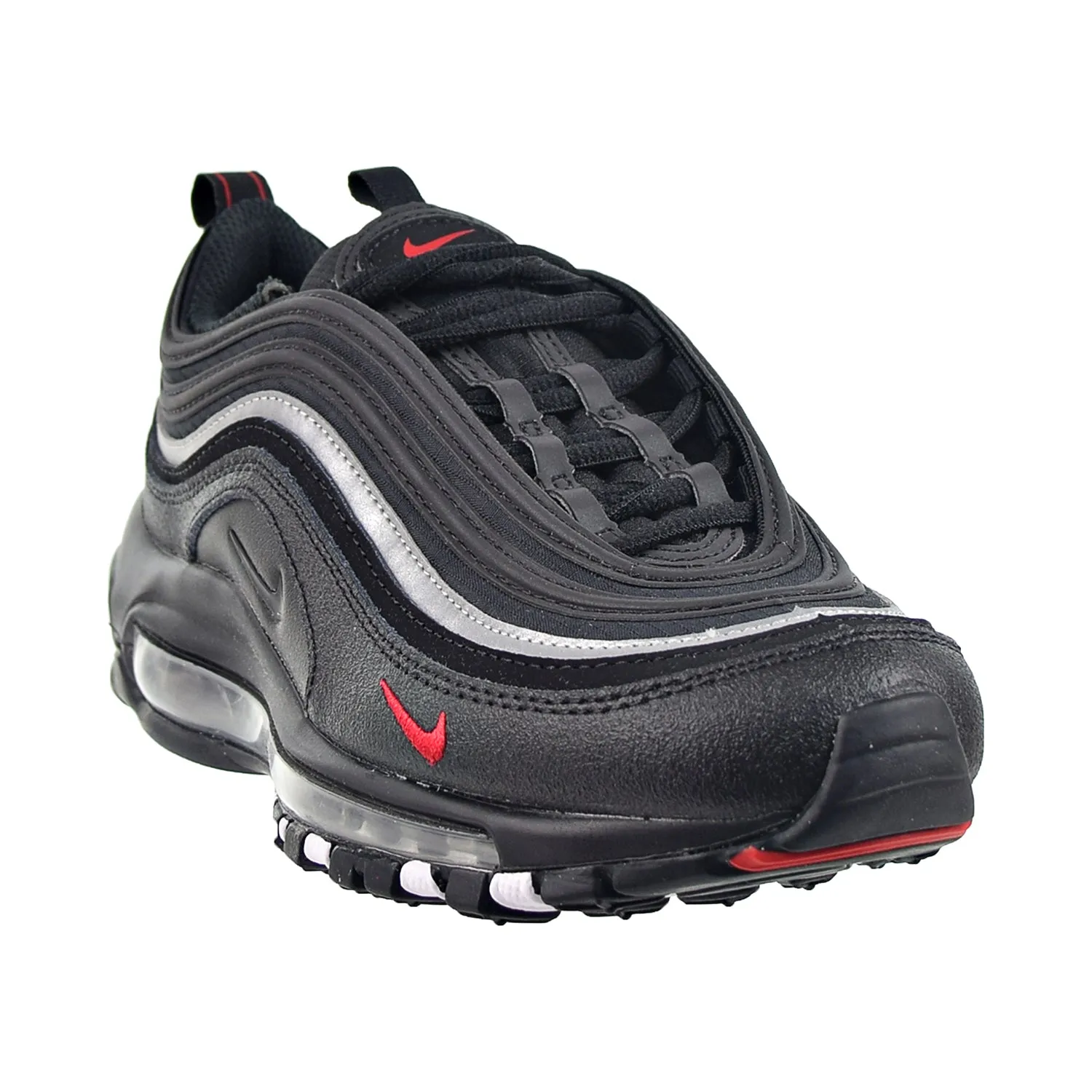 Nike Air Max 97 (GS) Big Kids' Shoes Black/Black-Sport Red-White