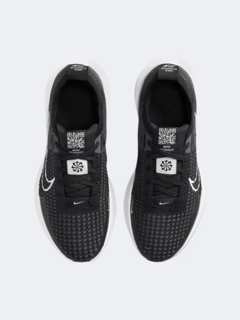 Nike Interact Run Women Running Shoes Black/White