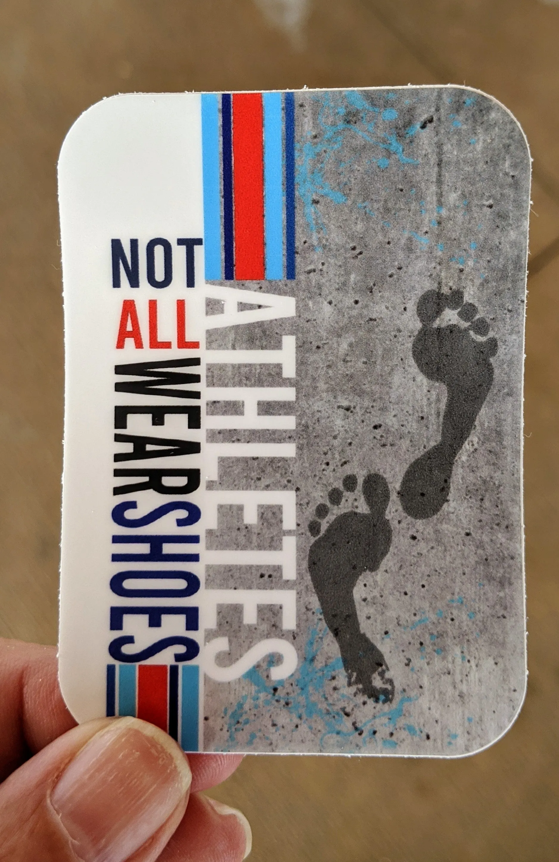 NOT ALL ATHLETES WEAR SHOES swim sticker, vinyl, waterproof