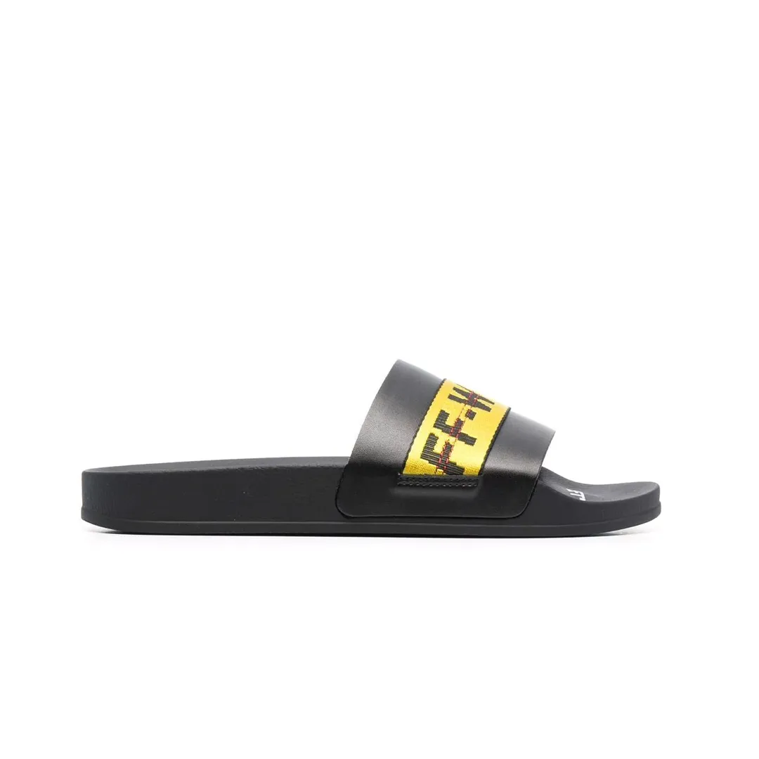 Off White Slide Industrial Yellow Belt Slides