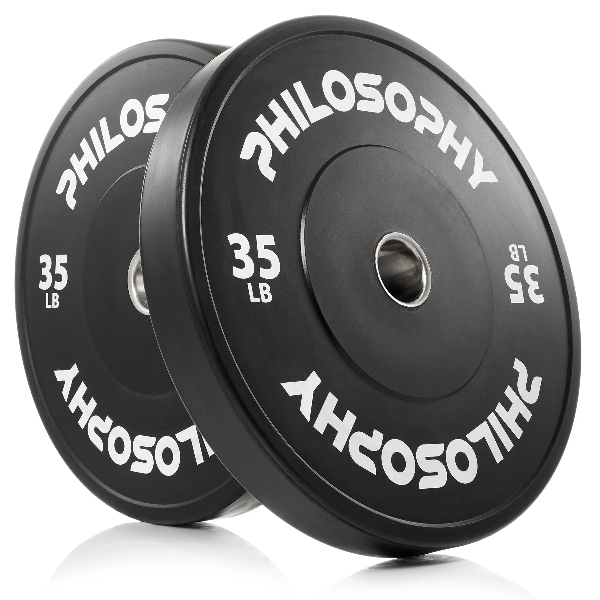 Olympic 2-Inch Rubber Bumper Plate - Black, Single Weight Plate