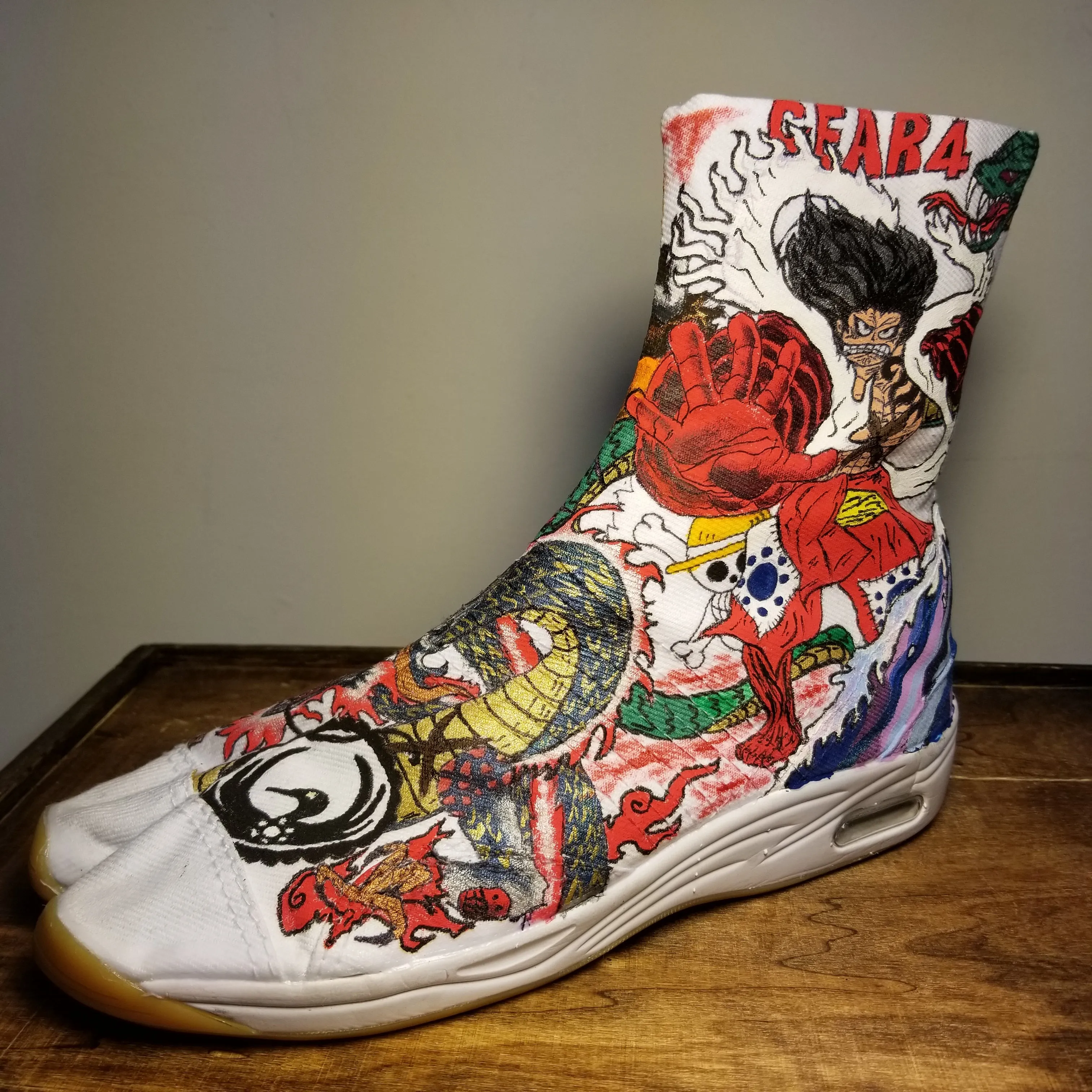 One Piece Wano Arc Custom Art Tabi Shoes USmen 9