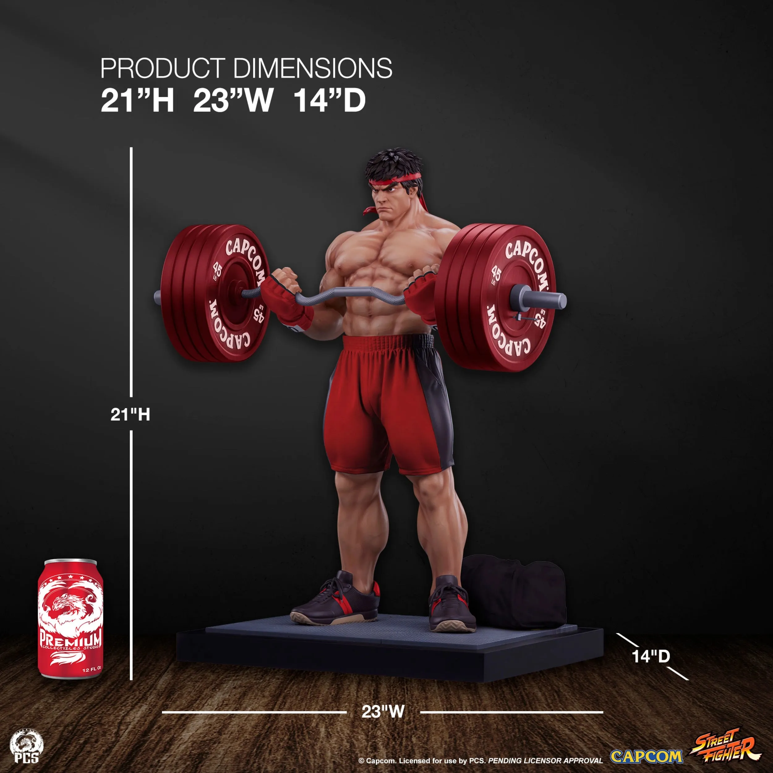 PCS STREET FIGHTER - RYU: POWERLIFTING 1:4 PREMIER SERIES STATUE