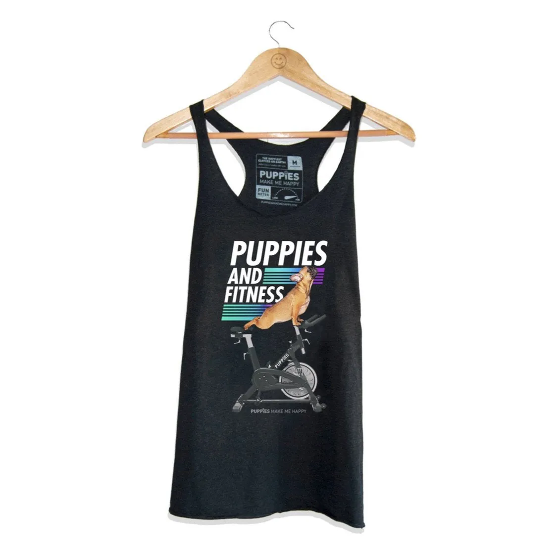 Puppies & Spin Bike Future Colors  | Racerback Tank