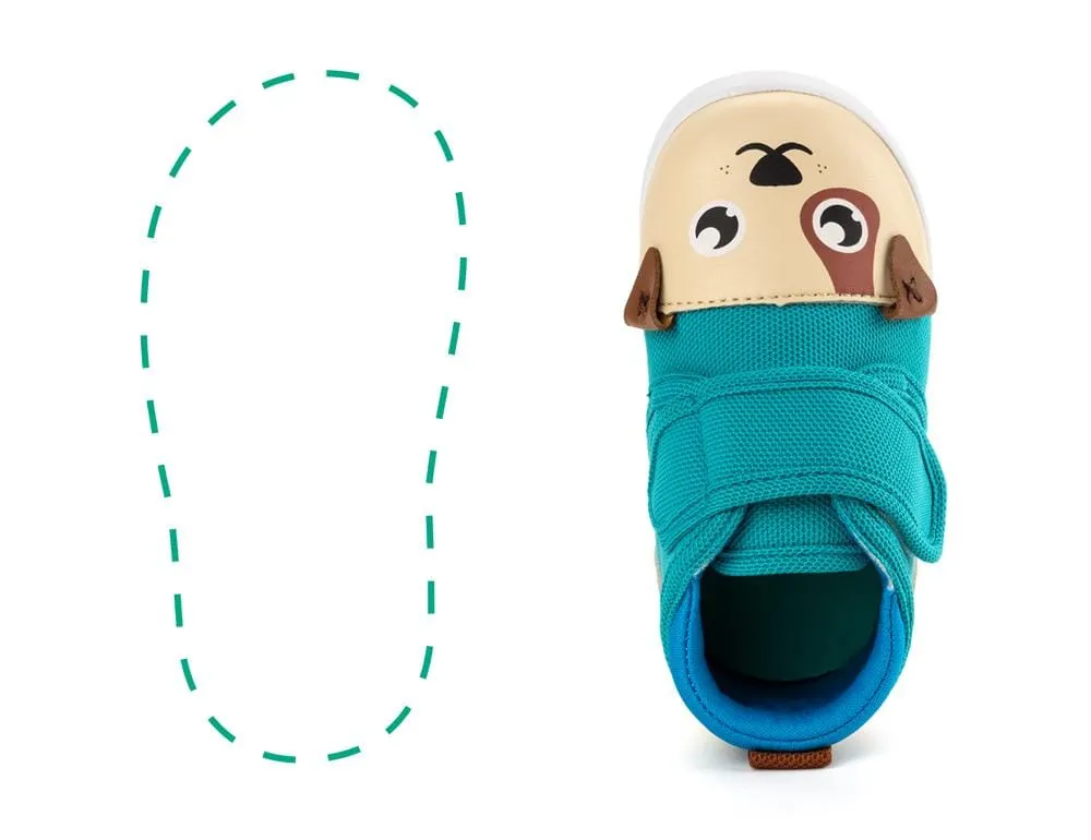 Puppy Single Squeaky Toddler Shoes | Teal