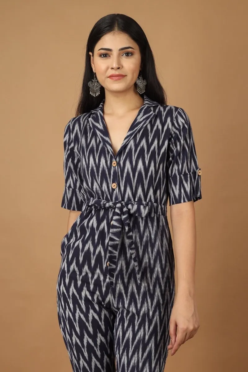 Raat Ikat Cotton Jumpsuit