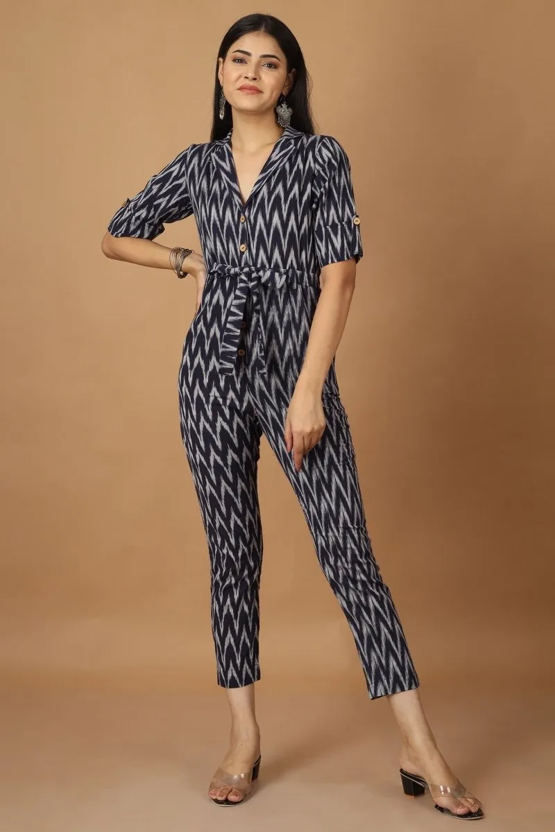 Raat Ikat Cotton Jumpsuit