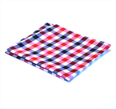 Red & Black Gingham Pocket Square