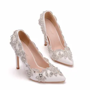 Sexy Rhinestones Pointed Toe Heels