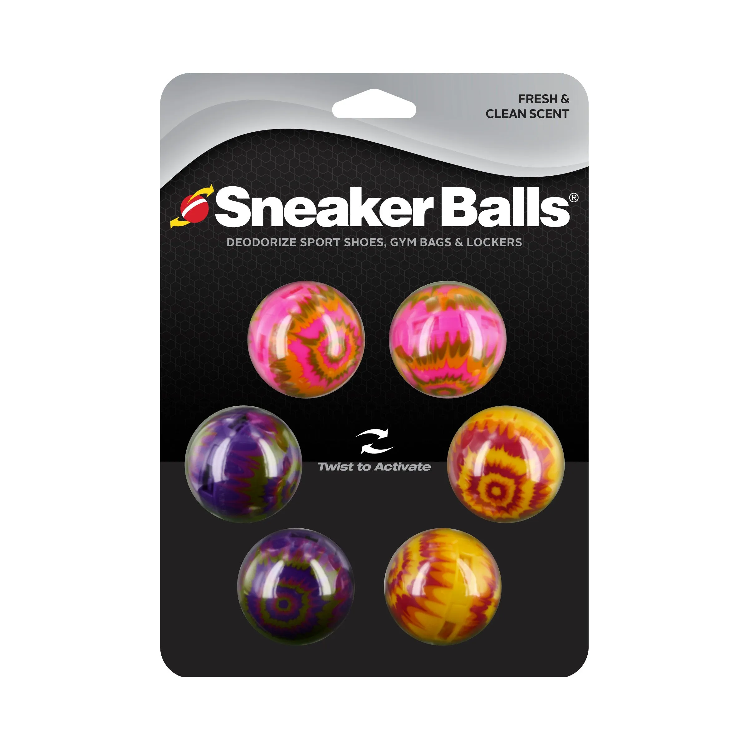 SNEAKER BALLS RADIAL TIE DYE 6 PACK