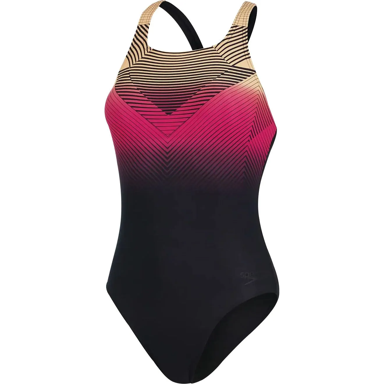 Speedo Digital Placement Medalist Womens Swimsuit - Black