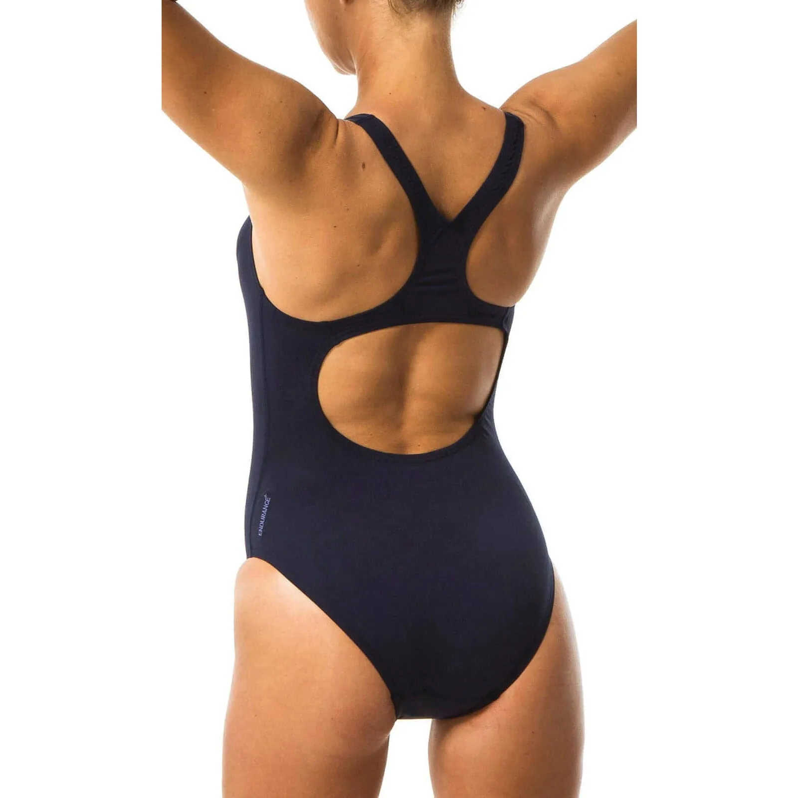 Speedo Printed Medalist Womens Swimsuit - Navy