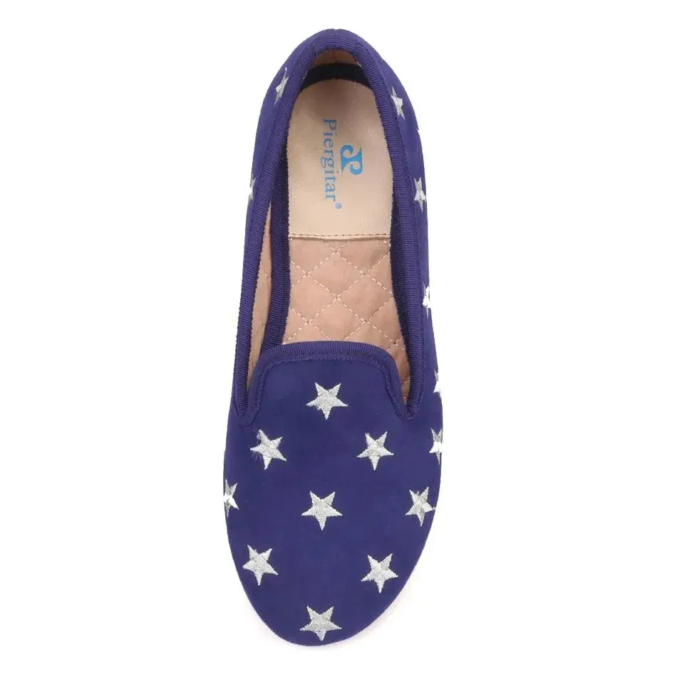 Starry Night Velvet Women Loafers