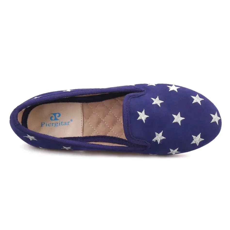 Starry Night Velvet Women Loafers