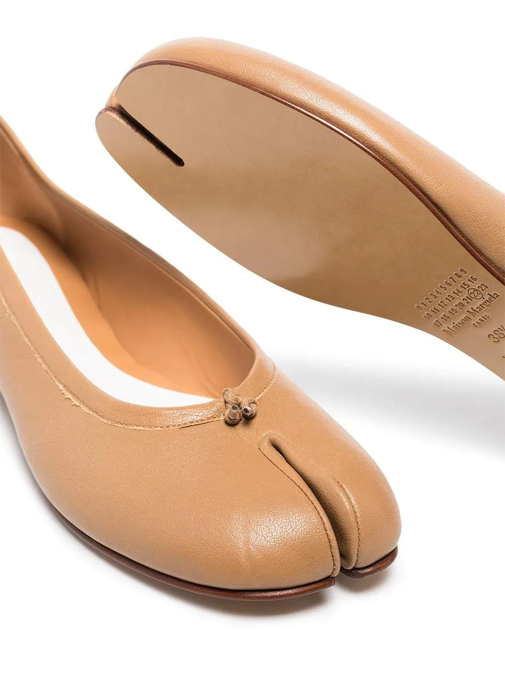 Tabi leather ballerina shoes