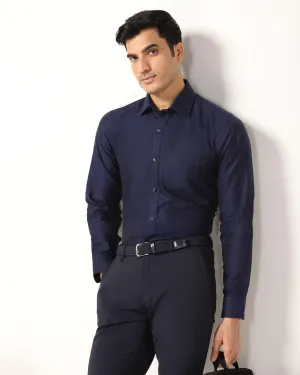 Temp Tech Formal Navy Solid Shirt - Antony