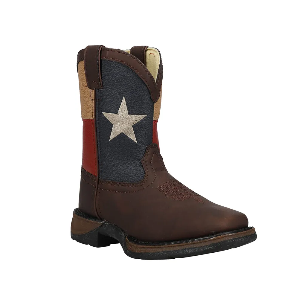 Texas Flag Wellington Square Toe Boot (Little Kid-Big Kid)