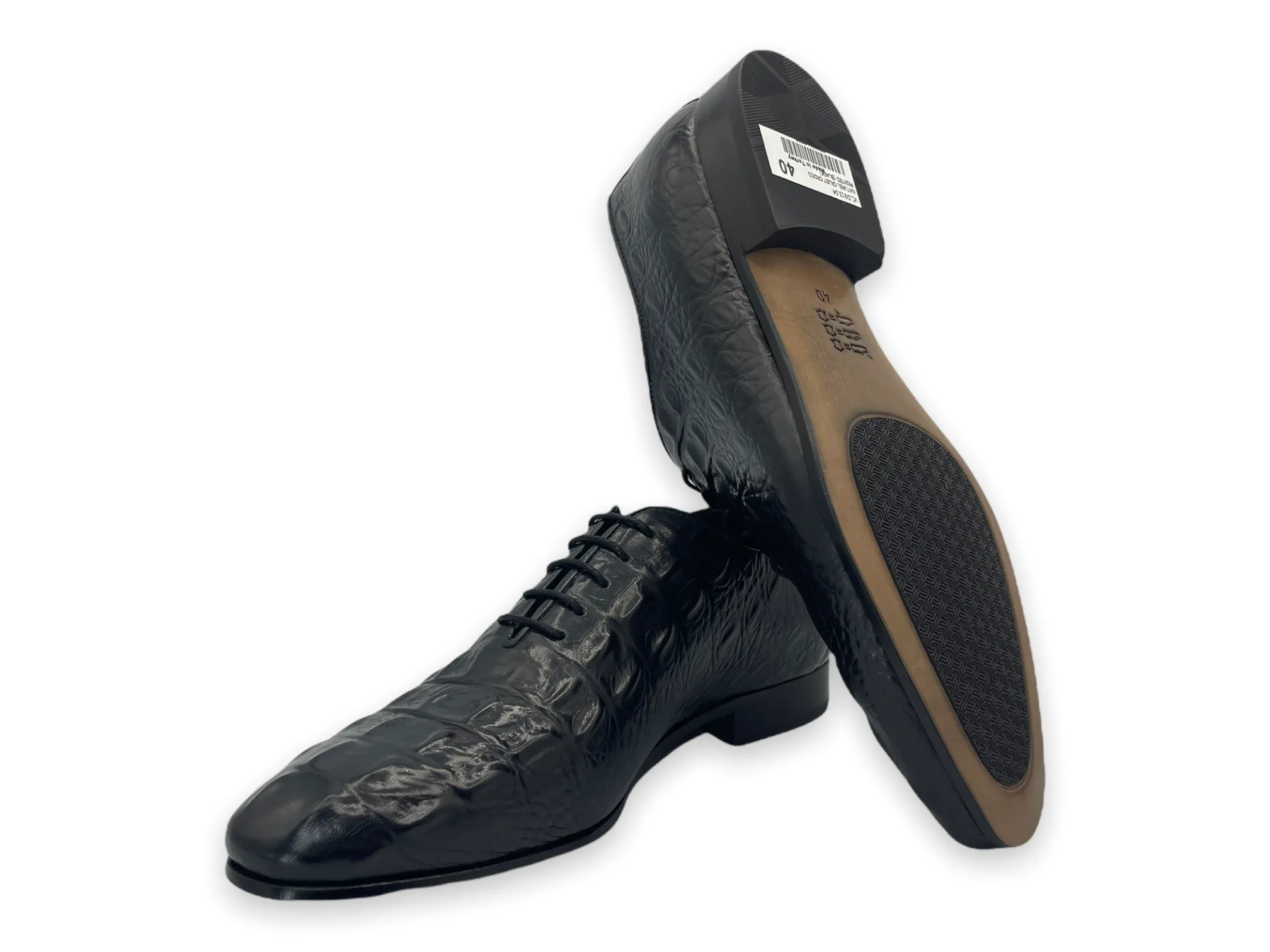 The Randor Black Leather Oxford Men Shoe