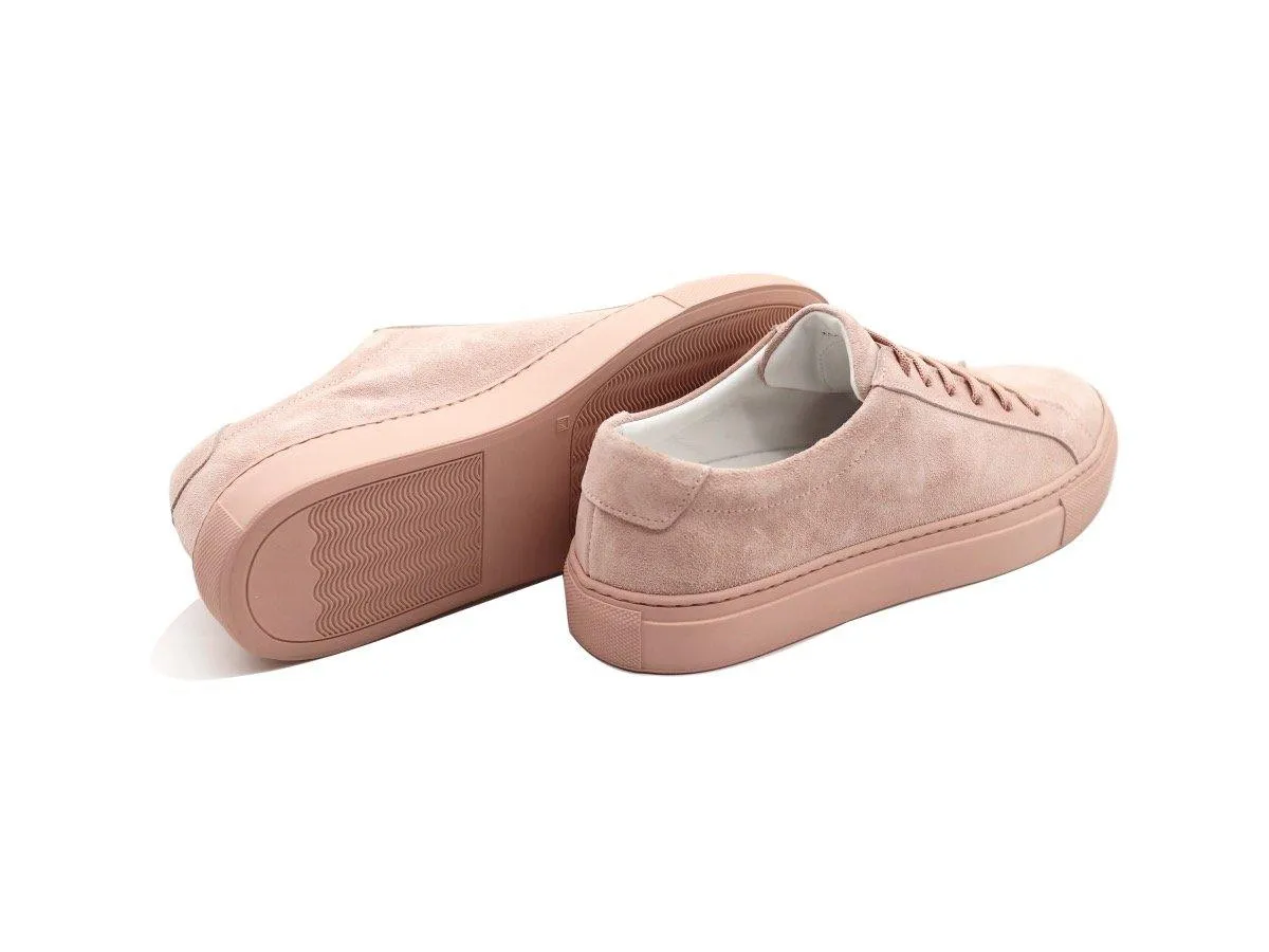 Tomlins Women's Calf Suede Low Top Sneakers - Skin Pink