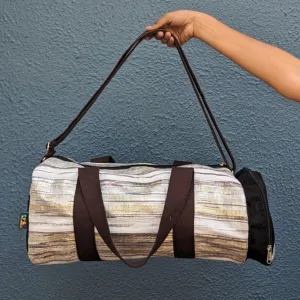 Upcycled Handwoven Gym Duffle Weekender Bag (GDB0424-008)