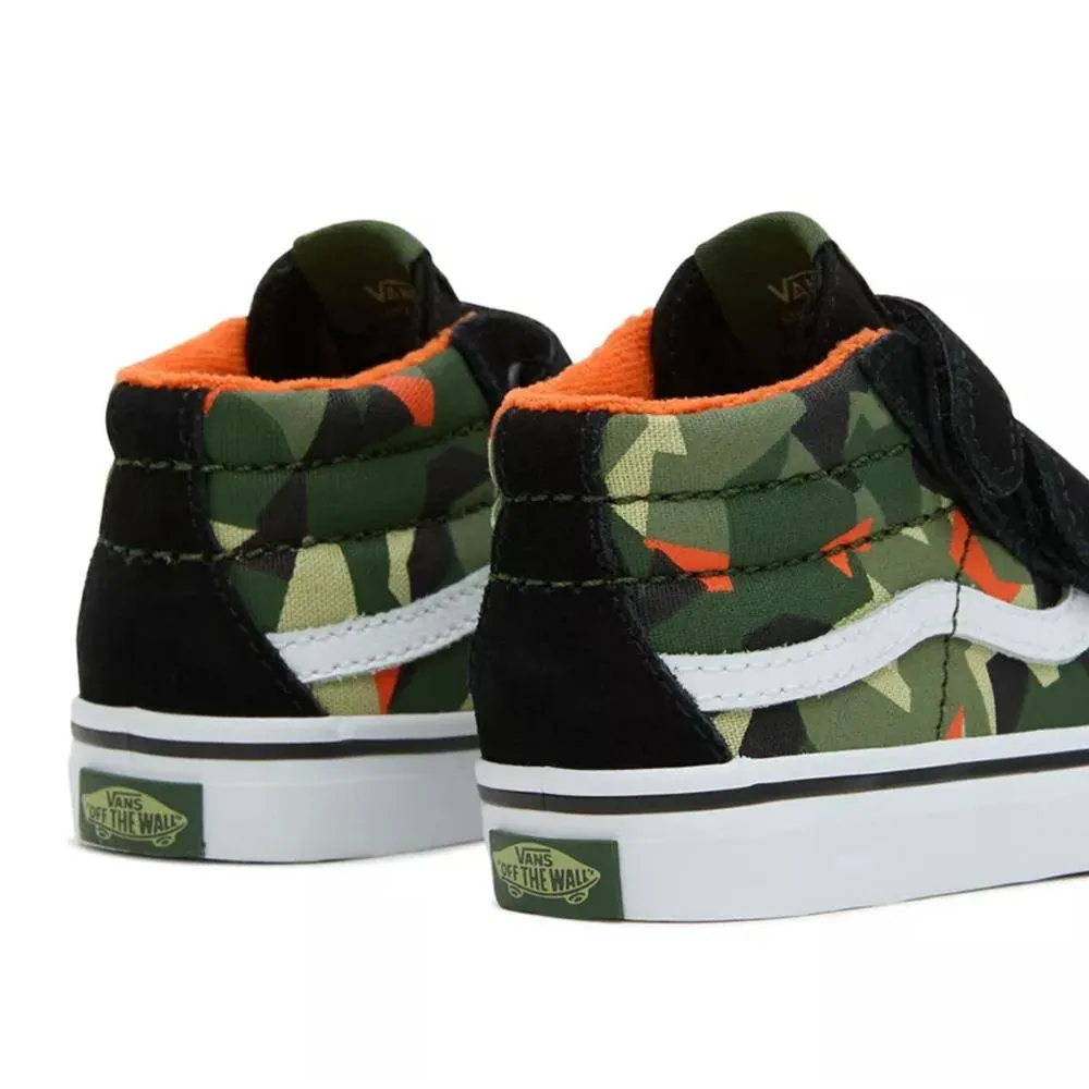 Vans Toddler Sk8-Mid Reissue Hook and Loop Shoes - Geo Camo Black/Multi