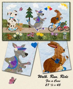 Walk, Run, Ride Wall Hanging Pattern HBH-111w  - Wholesale Product