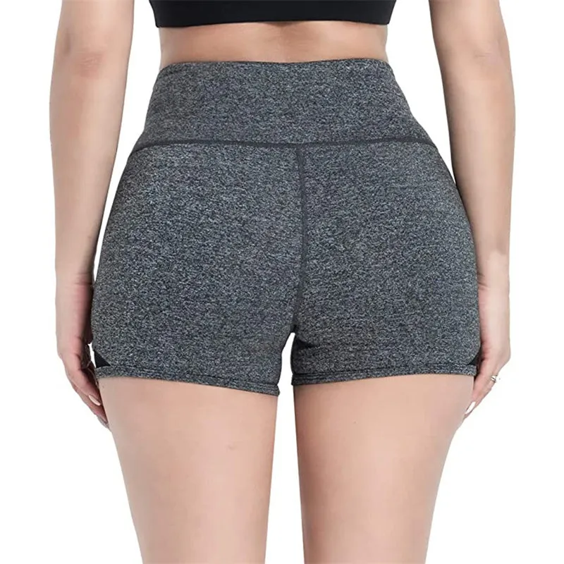 Women Sexy Skinny High-waist Hip Stretch Yoga Fitness Shorts