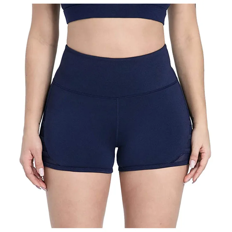 Women Sexy Skinny High-waist Hip Stretch Yoga Fitness Shorts