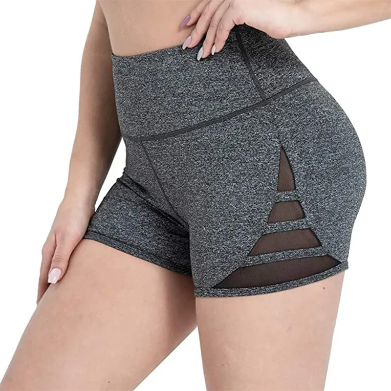 Women Sexy Skinny High-waist Hip Stretch Yoga Fitness Shorts