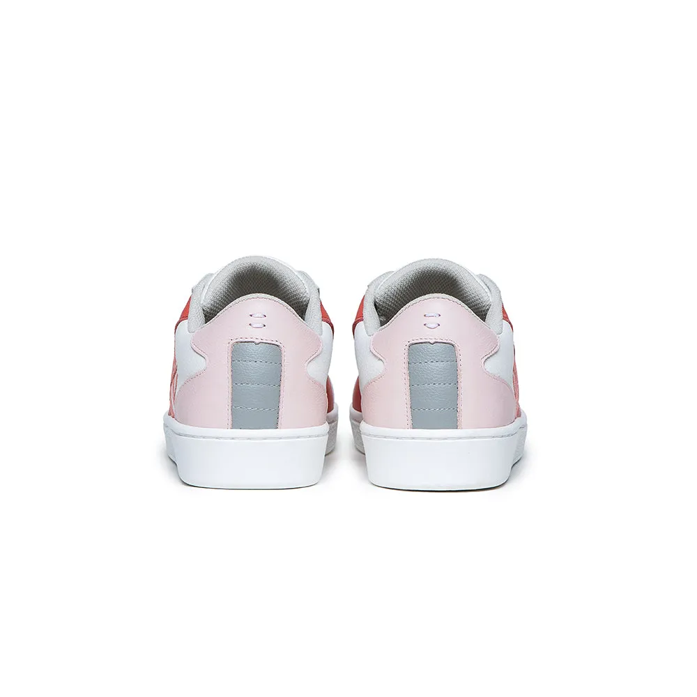 Women's Adelaide White Pink Leather Sneakers 92612-018