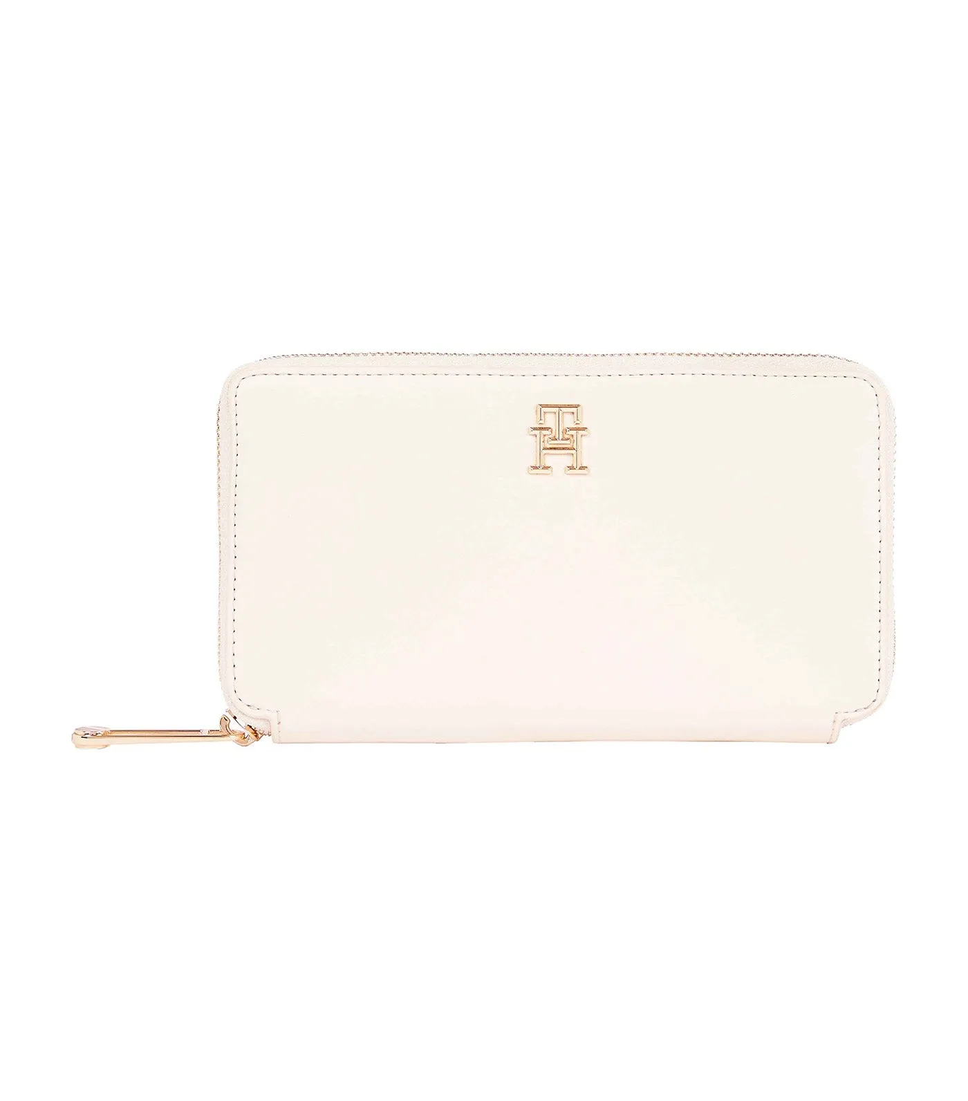 Women's Iconic Tommy Large Zip Around Wallet Ecru