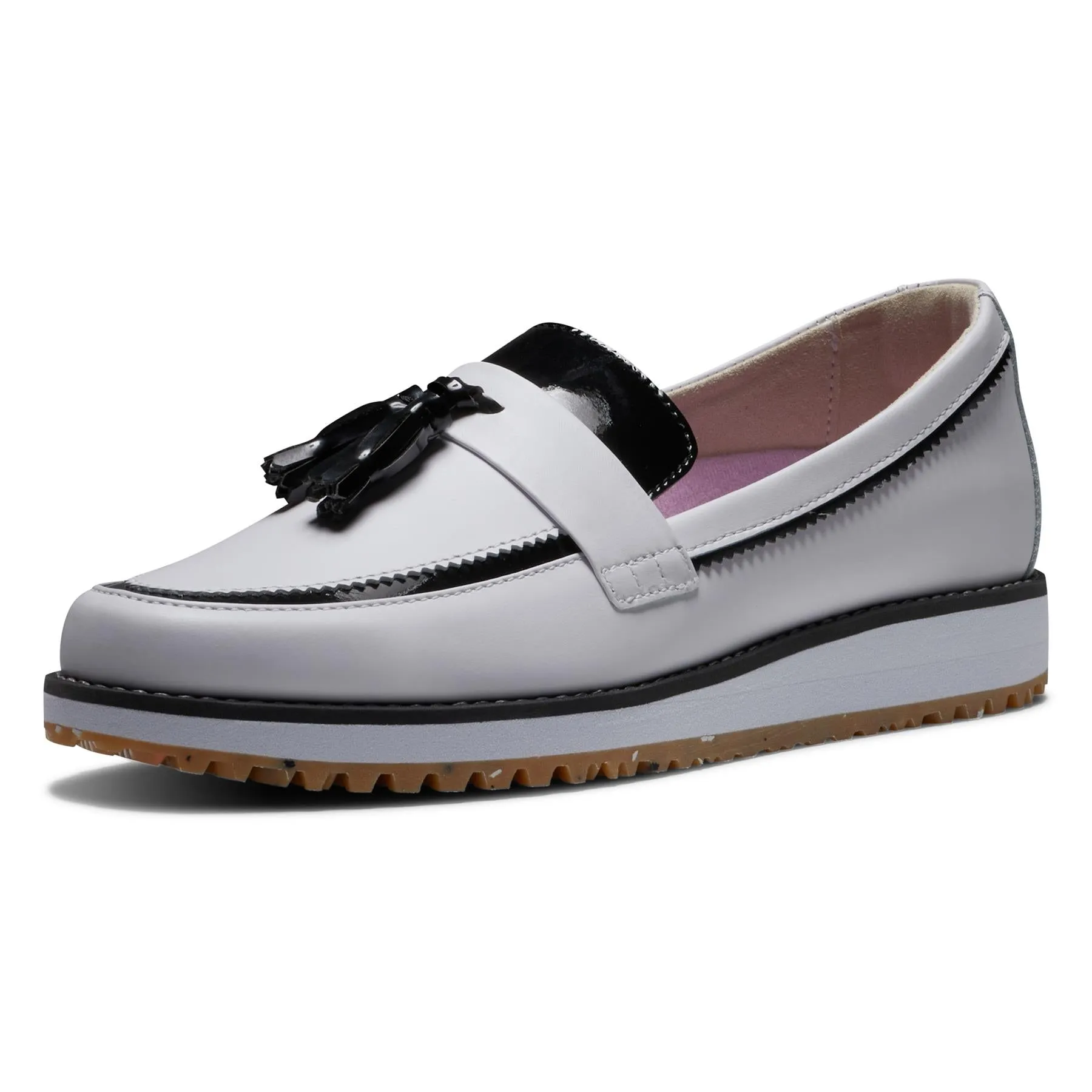 Womens Sandy Spikeless Slip-On White/Black - AW23