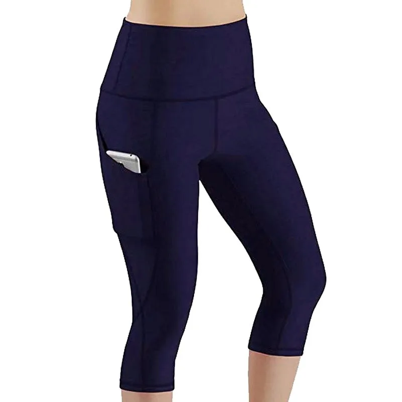 Womens Tummy Control High Waist Yoga Pants with Pockets